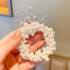 Corea del Sur accesorios para el cabello corona tocado liga para el cabello de niña banda de goma cuerda para el cabello de princesa cabeza de bola niña pequeña anillo para el cabello de perlas