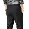 Calça Social Masculina Estilo Coreano Slim Fit, Casual de Negócios, Novo Estilo Primavera e Outono 2026, Calça de Terno Cropped para Homens