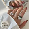 Anillo de Perlas de Imitación de Alta Gama para Mujer, Exquisito y Lujoso Anillo Abierto de Malla Floral, Estilo de Nicho de Moda para el Dedo Índice