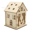 Decoraciones de Madera de Halloween para Amazon Transfronterizo Casa de Calabaza Manualidades Niños Bricolaje 3D Pintado Decoración del Hogar