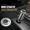 Novo Carregador de Carro Mini PD30W de Liga de Alumínio Transfronteiriço com Anel de Puxar 100W Carregador de Carro Acendedor de Cigarros