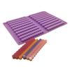 Molde de doce com 12 cavidades, bastão de cera de silicone em espiral longa, onda de bastão longo de grau alimentício, conjunto completo de ferramentas de fabricação