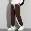 Pantalones Deportivos Casuales Holgados para Hombre de Talla Grande, Pantalones Deportivos Americanos de Moda de Pierna Ancha, Pantalones de Chándal Caídos para Primavera y Otoño