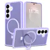 Adecuado para Comercio Exterior S26Ultra Funda de Teléfono Estilo Europeo y Americano Semitransparente Mate Raqueta Soporte Magnético Venta al por Mayor Transfronteriza