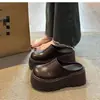 Pantuflas de Baotou para Mujer Ropa de Exterior 06 Otoño/Invierno Nuevas Mocasines Perezosos de Suela Gruesa para Aumentar la Altura de Personas Bajas Zapatos Individuales Birken