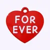 Nuevo Llavero Colgante Etiqueta Pequeña de Texto de un Lado Corazón Fprever Forever Color Caramelo Accesorios en Inglés