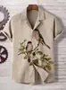 Fábrica de Origen Verano 2024 Manga Corta Cuello Cubano para Hombre Cómoda Elástica en Cuatro Direcciones Tendencia Moda Callejera Camisa