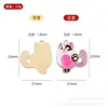 Desenho animado anime pingente pequeno de liga com gota de óleo personagem de animal fofo pulseira DIY chaveiro acessório de bolsa decoração