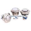 Interruptor de botão de metal à prova d'água de 16 mm, anel de cabeça plana com botão de reinicialização de luz, parafuso de luz LED, terminal de pé