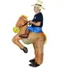Disfraz Inflable de Caballo para Adultos y Niños, Cosplay para Fiestas Transfronterizas, Atuendo Divertido para Fiestas de Halloween, Accesorios de Performance