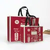 Bolsa de Tecido Não Tecido Prosperidade de Ano Novo Bolsa Tote para Loja de Roupas Bolsa Vermelha Festiva para Embalagem de Presente Bolsa de Compras Ecológica em Estoque