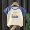 Camiseta de Manga Corta para Niños Tipo Algodón Puro Nuevo Estilo de Verano Ropa de Algodón para Niños y Niñas Estilo Coreano 2026 Ropa para Niños