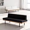 Sofá Moderno Minimalista de Madera Maciza para Casas de Huéspedes, Cafeterías, Recepciones Vintage, Apartamentos Pequeños, Salas de Estar y Cabinas de Comedor