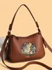 Nova Bolsa Feminina da Moda Transfronteiriça Primavera 2026 com Relevo de Elefante, Grande Capacidade, Versátil para o Dia a Dia, Bolsa de Ombro Cruzada Macia Estilo Retrô