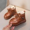 Botas Amarelas de Menino, Botas de Menina, Botas Martin, Botas de Neve Infantis Novas de Inverno 2026, Botas Grandes de Algodão Quentes Forradas com Lã