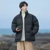 2024 nova jaqueta casual acolchoada de algodão jaqueta acolchoada de algodão masculina roupa pão gola casaco M-4XL sete cores 150D