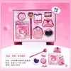 Sanrio Bloc de Notas 64K Set de Papelería de Cuero Peine Espejo Broche Bolígrafo Libreta Cinta Caja de Regalo Set