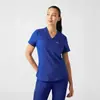 Uniformes médicos de alta qualidade, estilo europeu e americano, incluindo conjuntos cirúrgicos, jalecos de médico e uniformes de enfermeiro, apresentando vestuário de trabalho elástico e respirável