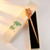 Caja de Regalo para Pasador de Ébano, Pasador de Estilo Chino Tradicional, Accesorio para el Cabello Hanfu, Accesorio de Moda, Adorno para el Cabello, Pasador para Recogido, Sensación de Alta Gama