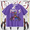 Camiseta de Manga Corta Nueva de Verano Prototipo de Poppy Playtime, Top Versátil para Niños y Niñas, de Moda