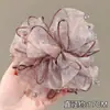 Scrunchie Versátil com Bolinhas Florais Estilo Coreano para Mulheres, Elástico de Cabelo de Alta Qualidade, Corda para Cabelo, Elástico para Rabo de Cavalo, Acessório de Cabelo