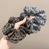 Nuevas scrunchies de lunares y estampado de leopardo, estilo simple, scrunchies retro, cintas para el cabello, accesorios para moños, adornos para el cabello