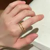 Anillo esmerilado de estilo nuevo, simple y dulce, para mujer, moderno, de alta gama, elegante, personalizado, anillo abierto ajustable para mujer