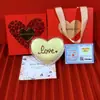 Corazón de Perlas de Agua Moneda de Oro 999 520 Día de San Valentín Te Amo Moneda Grande Regalo Regalo Dedicado de Amor
