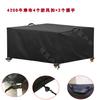 Funda para Muebles de Exterior Amazon Tela Oxford 420D Negro Cubierta de Jardín Cubierta para Mesa y Sillas de Patio Antipolvo A prueba de Viento