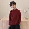 2026 Inverno Novo Roupa de Baixo Infantil Meia-Gola Alta Camiseta Térmica Masculina Manga Longa para Crianças de Meia-Idade e Grandes Top Casual Tendência