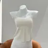 Camisola reductora de doble línea C para mujer, sin costuras con copas incorporadas, tirantes ajustables, camiseta sin mangas ajustada
