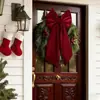 Lazo Navideño Grande Decoración de Árbol de Navidad de Terciopelo Lazo para Fiesta Decoración Colgante para Fiesta Navideña
