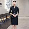 Traje Negro traje Moda Otoño para Mujer Ropa de Negocios OL Salón de Belleza Vestido Ajustado Tienda de Joyería Ropa de Trabajo Combinable