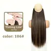 Extensiones de cabello de línea de pesca transfronteriza europeas y americanas, extensiones de cabello largo liso invisibles y sin costuras, disponibles en múltiples colores, para exportación