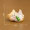 Paisagem em miniatura, filhote de Shiba Inu criativo e adorável, acessórios de decoração DIY, pequenas figuras fofas para carros ou mesas