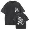 Camiseta Vintage Lavada Nsqk Aoou Piensa en Mí Nuevo Álbum 2025 para Hombre Hip-Hop Gótico