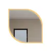 Espejo Inteligente con Forma de Hoja Irregular Espejo de Baño Espejo Antivaho Espejo con Sensor LED Espejo de Tocador Artístico Espejo de Maquillaje