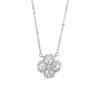 Afortunada eres ~ Collar de Trébol de Cuatro Hojas con Diamantes Flash Lujo Ligero Diseño de Nicho Simple Cadena para Clavícula de Alta Gama Nuevo Estilo para Mujer