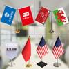 Bandera Base de Cristal Decoración de Escena Soporte Dorado para Bandera Bandera con Logo de Empresa Banderas Nacionales Mástil de Escritorio Triángulo