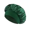 Comercio Exterior Más Vendido Gorro de Noche Elástico de Ala Ancha Popular Europeo y Americano Sombrero Redondo de Satén Sombrero para el Cuidado del Cabello para Mujeres Venta Directa de Fábrica