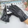 Guantes de Cuero para Hombre de Invierno para Motocicleta, Resistentes al Viento, al Frío, Impermeables, Cálidos y de Terciopelo, Guantes Engrosados con Pantalla Táctil de Invierno