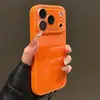 Funda de cristal con película para lente incorporada adecuada para Apple 17Pro, 16pro de alta estética, funda de teléfono 13 de color caramelo, 14