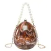 Bolsa de Muñeca de Moda de Venta Caliente Transfronteriza, Nuevo Estilo, Elegante Bolso Ovalado con Perlas, Bolso Cruzado para Hombro, Bolso de Noche para Bodas y Fiestas
