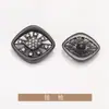 Hebilla hueca de metal con forma de diamante cosida a mano con pedrería 62181 62182
