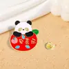 Broche Panda Estilo Chino Lindo Animal Insignia para Bolsa Ropa Accesorios para Bolsa Bambú Panda Gigante Cadena Pin de Solapa