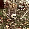 Decoración universal de calavera de plástico brillante para Halloween y Navidad, accesorios de arreglo de escena para una atmósfera de terror