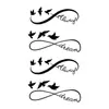 Tatuaje Temporal de Palabra de Arte de Banda de Möbius Hierbas Impermeable y a Prueba de Sudor Larga Duración No Reflectante Elegante Tatuaje de Brazo para Mujeres