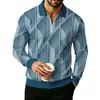 Amazon Wish nueva colección primavera/otoño: Polos con cremallera y manga larga impresos en 3D para hombre, disponibles para pedidos personalizados