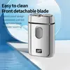 Afeitadora portátil recargable eléctrica transfronteriza para hombre con pantalla LCD y doble cuchilla, fabricante de recortadoras de barba de dos cuchillas