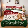 Temu Juego de Cama Navideño de Tres Piezas Enano Navideño Anciano Decoración del Hogar Juego de Cama de Tres Piezas Se Puede Enviar Jit